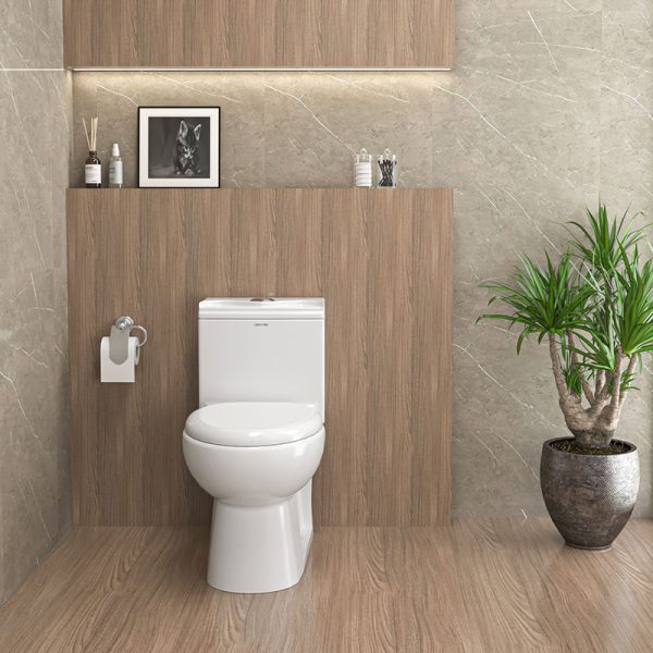 تصویر 5 از توالت فرنگی پایه دارای مخزن دوزمانه با دکمه فشاری